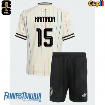 Japonia Daichi Kamada #15 Echipament de Fotbal Replică Mondial 2026 Copii Deplasare (+ Șorturi)